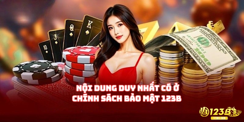 Nội dung duy nhất có ở chính sách bảo mật 123B 